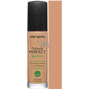 Miss Sporty Naturally Perfect Match make-up 10 Neutrálny 30 ml