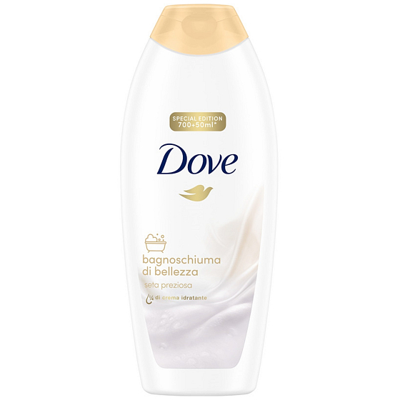 Dove Nourishing Silk 2v1 sprchový gél + pena do kúpeľa 750 ml