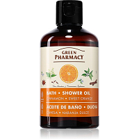 Green Pharmacy Kúpelnový a sprchový olej so škoricou a sladkým pomarančom 250 ml