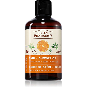 Green Pharmacy Kúpeľový a sprchový olej so škoricou a sladkým pomarančom 250 ml