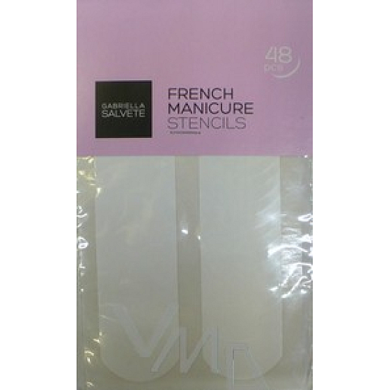 Gabriella salva French Manicure Stencils šablóny na francúzsku manikúru 48 kusov