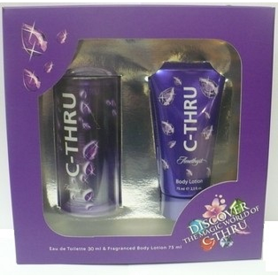 C-Thru Amethyst toaletná voda 30 ml + telové mlieko 75 ml, pre ženy darčeková sada
