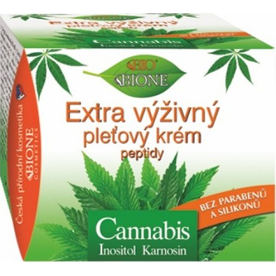 Bione Cosmetics Cannabis s peptidmi extra výživný pleťový krém 51 ml