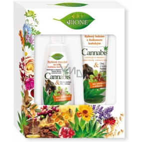 Bion Cosmetics Cannabis bylinný balzam 300 ml + bylinné mazanie 260 ml, kozmetická sada