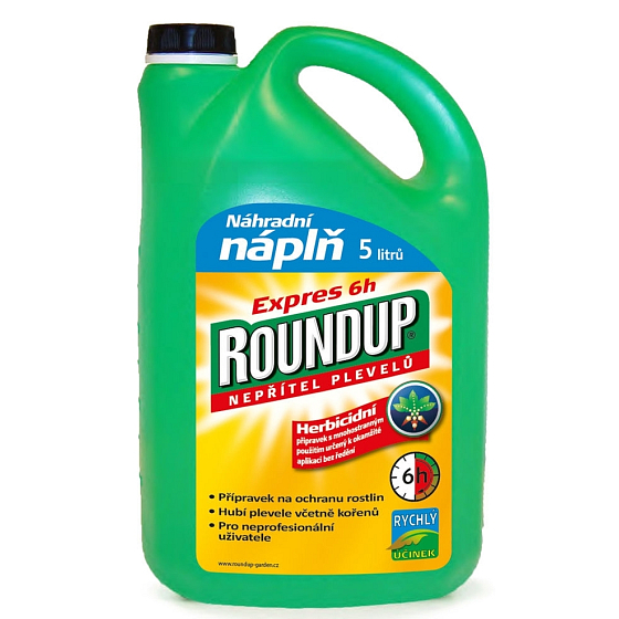 Roundup Express hubí burinu vrátane koreňov po 6-tich hodinách 5 l
