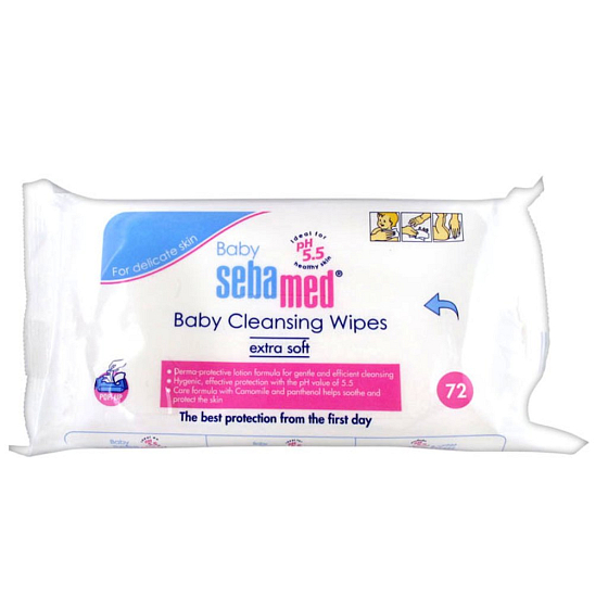 Sebamed Baby čistiace obrúsky pre deti 72 kusov