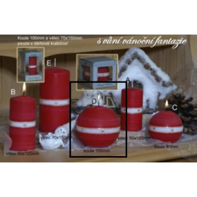 Lima Aura Vianočné fantázie vonná sviečka červená guľa 100 mm 1 kus