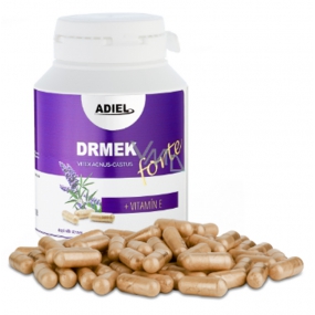 Adiel Drmek Forte s vitamínom E reguluje pohlavné hormóny, ovplyvňuje ovuláciu, zrenie vajíčka 90 kapsúl