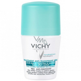 Vichy Traitement 48h antiperspirant dezodorant roll-on nezanecháva stopy na oblečení, bez alkoholu unisex 50 ml