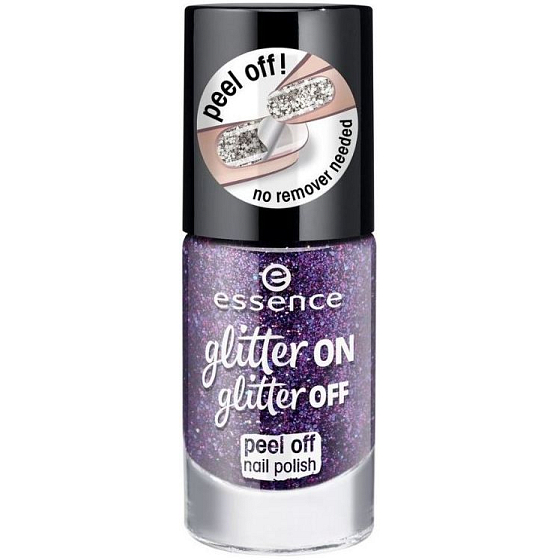Essence Glitter on Glitter Off Peel Off Nail Polish zlupovaciu lak na nechty 04 Spotlight On! 8 ml