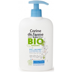 Corine de Farmu Baby Bio Organic Olivové lístky 2v1 micelárna umývací gél na vlasy a telo pre deti dávkovač 500 ml