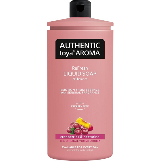 Authentic Toya Aroma Cranberries & Nectarine tekuté mydlo náhradná náplň 600 ml