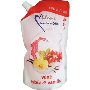 Miléne Ríbezľa a vanilka tekuté mydlo, náplň, 500 ml Miléne Ríbezľa a vanilka tekuté mydlo, náplň, 500 ml