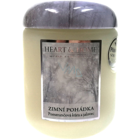 Heart & Home Zimná rozprávka Sójová vonná sviečka veľká horí až 70 hodín 340 g