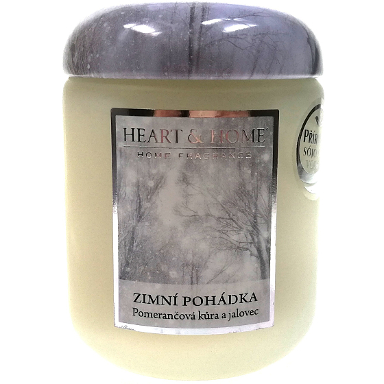 Heart & Home Zimná rozprávka Sójová vonná sviečka veľká horí až 70 hodín 340 g
