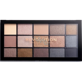 Makeup Revolution Re-Loaded paletka očných tieňov Smoky Newtrals 15 x 1,1 g