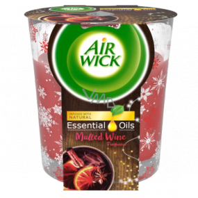 Air Wick Essential Oils Mulled Wine - Vôňa vareného vína vonná sviečka v skle 105 g