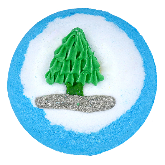 Bomb Cosmetics Stromček - Rocking Around The Christmas Tree šumivý balistik do kúpeľa 160 g