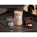 WoodWick Rosewood - sviečka s vôňou ružového dreva s dreveným knôtom a skleneným viečkom veľká 609 g