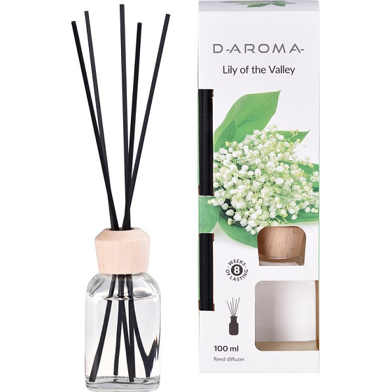 D-Aroma- Lily of the Valley - aróma difuzér Lily of the Valley s tyčinkami s postupným uvoľňovaním 100 ml