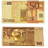 Talisman Zlatá plastová bankovka 50 EUR