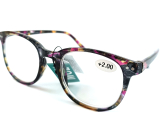 Berkeley dioptrické okuliare na čítanie +2,0 plastové modrofialovo-hnedé 1 kus MC2198