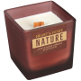Heart & Home Nature Jantárová sviečka s vôňou dreva a vetiveru, veľké sklo, doba horenia až 40 hodín 210 g