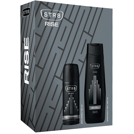 Str8 Rise deodorant sprej 150 ml + sprchový gél 400 ml, kozmetická sada pre mužov