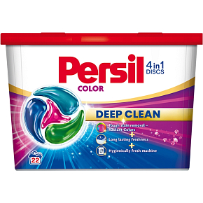 Persil prací kapsle Discs 4v1 Deep Clean Color 22 dávok Persil prací kapsle Discs 4v1 Deep Clean Color 22 dávok