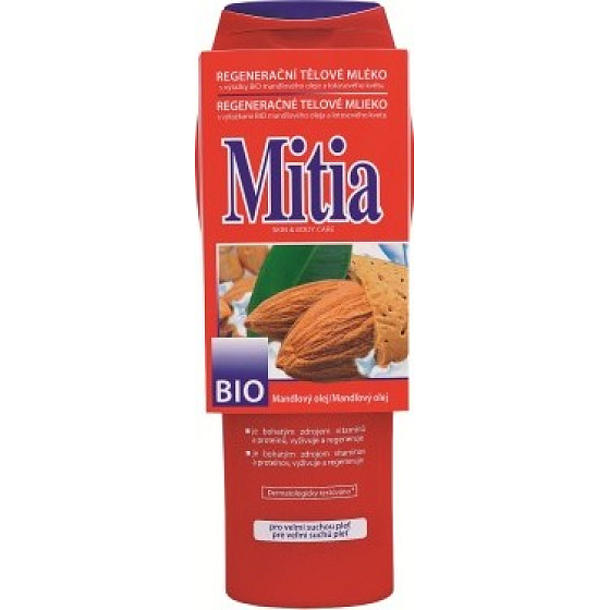 Mitia Bio Mandľový olej regeneračné telové mlieko 400 ml