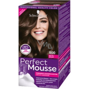 Schwarzkopf Perfect Mousse Inovatívna Foam Color farba na vlasy 500 Stredne hnedý