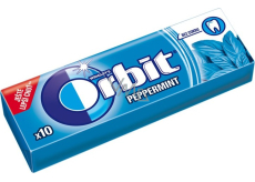 Wrigleys Orbit Peppermint žuvačky bez cukru dražé 10 kusov 14 g