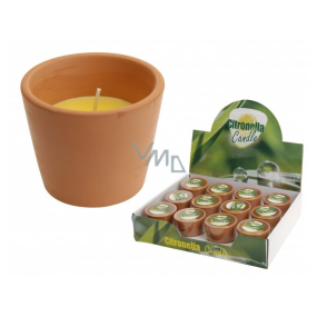 Citronella sviečka hnedá terakota 75 x 65 mm