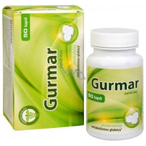 DiaMizin Gurmare prispieva k normálnej hladine glukózy v krvi a ku kontrole hmotnosti 50 kapslí