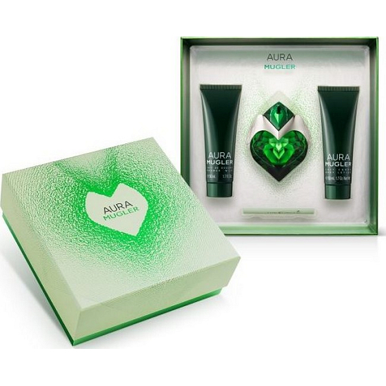 Thierry Mugler Aura toaletná voda pre ženy 30 ml + telové mlieko 50 ml + sprchový gél 50 ml, darčeková sada