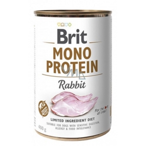 Brit Mono Proteín Králik 100% čistý králičie proteín Kompletné krmivo pre psov 400 g