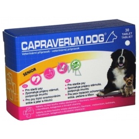 Capraverum Gog Senior veterinárny prípravok pre staršie psy, spomaľuje prejavy starnutia, podporuje imunitu 30 tabliet