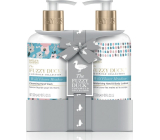 Baylis & Harding Lesné zvonček a Kvetinová lúka umývací gél na ruky dávkovač 300 ml + mlieko na telo a ruky dávkovač 300 ml, kozmetická sada