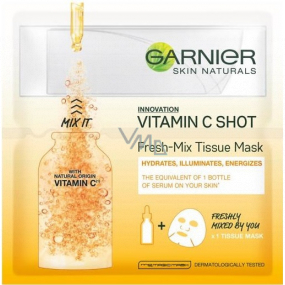 Garnier Vitamín C Shot Fresh-Mix Tissue Mask textilné pleťová maska 33 g