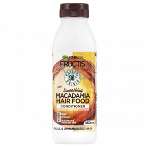Garnier Fructis Smoothing Macadamia Hair Food hydratačný kondicionér pre hladký účes na suché, nepoddajné a krepaté vlasy 350 ml