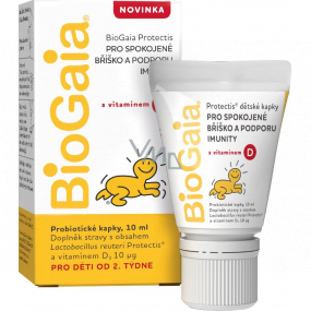 BioGaia Protectis probiotické kvapky s vitamínom D pre spokojné bruško a podporu imunity doplnok stravy 10 ml