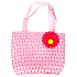 Kids Fun Detská taška s kvetinou svetlo ružová 20 x 15 cm