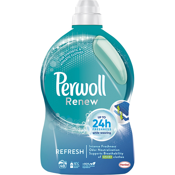 Perwoll Renew Refresh & Sport prací gél na športové a syntetické oblečenie 48 dávok 2,88 l