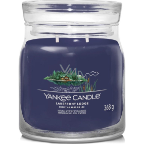 Yankee Candle Lakefront Lodge - Chata pri jazere vonná sviečka Signature medium glass 2 knôty 368 g