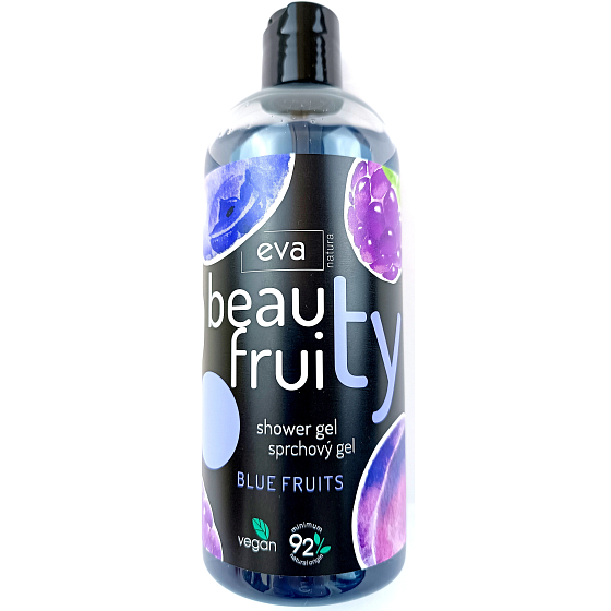 Eva Natura Beauty Sprchový gél Fruity Blue Fruits s vôňou modrého ovocia 400 ml