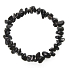 Obsidián čierny náramok elastický sekaný prírodný kameň 19 cm, záchranný kameň