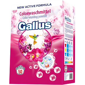Gallus prací prášek, 50 dávok, color, 3,25 kg