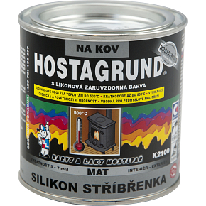 Hostagrund K2100 Silikon Strieborná farba na kov do 500 °C, strieborná, 350 g