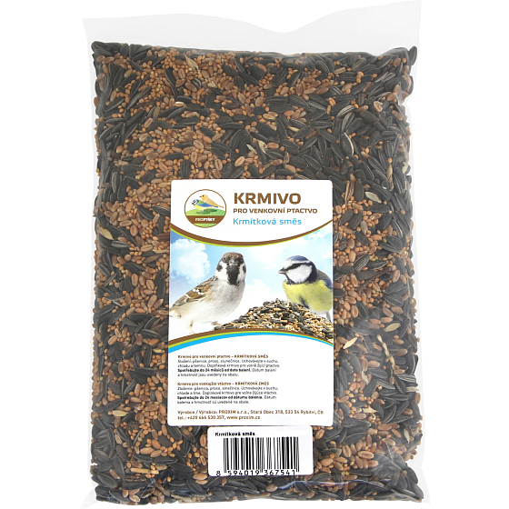 Proxim krmítková zmes pre vonkajšie vtáctvo, bohatý zdroj tukov, bielkovín a vlákniny, 1,5 kg