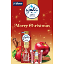 Glade Merry Christmas Warm Apple Pie jablko a škorica vonné tyčinky a vonná svíčka 50 ml + 112 g, darčeková sada